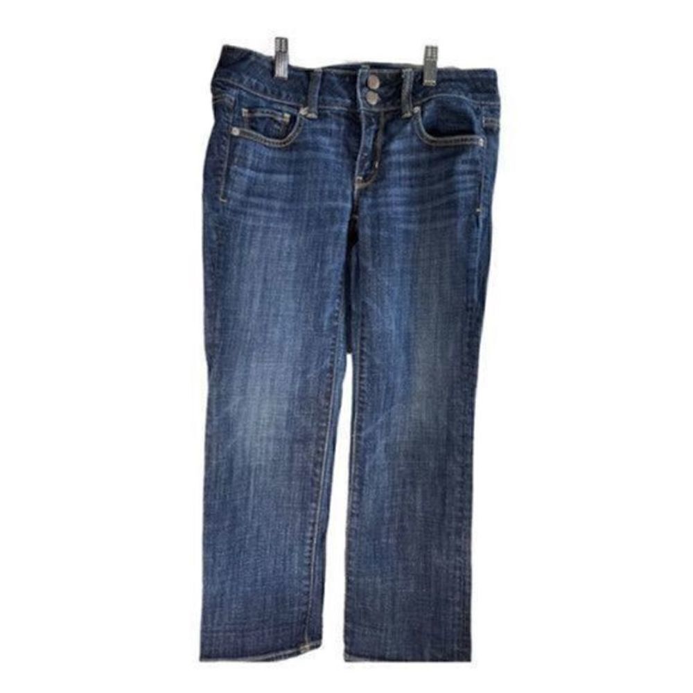 American Eagle Outfitters Artist Crop Jeans Size 2 Regular Stretch Denim - Picture 4 of 4